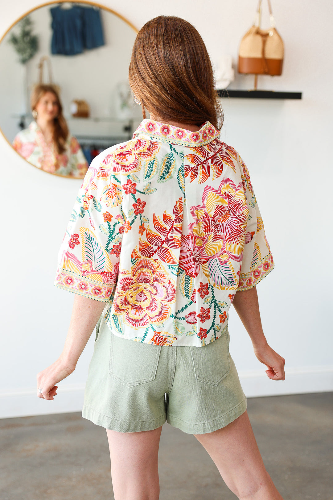 Printed Short Sleeve Top