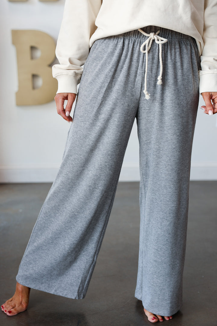 Soft Knit Pants - Gray