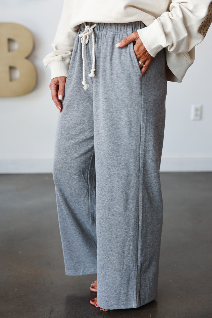 Soft Knit Pants - Gray
