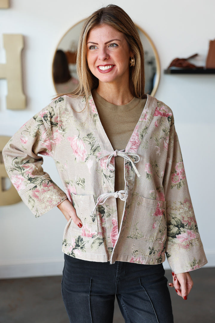 Floral Denim Jacket