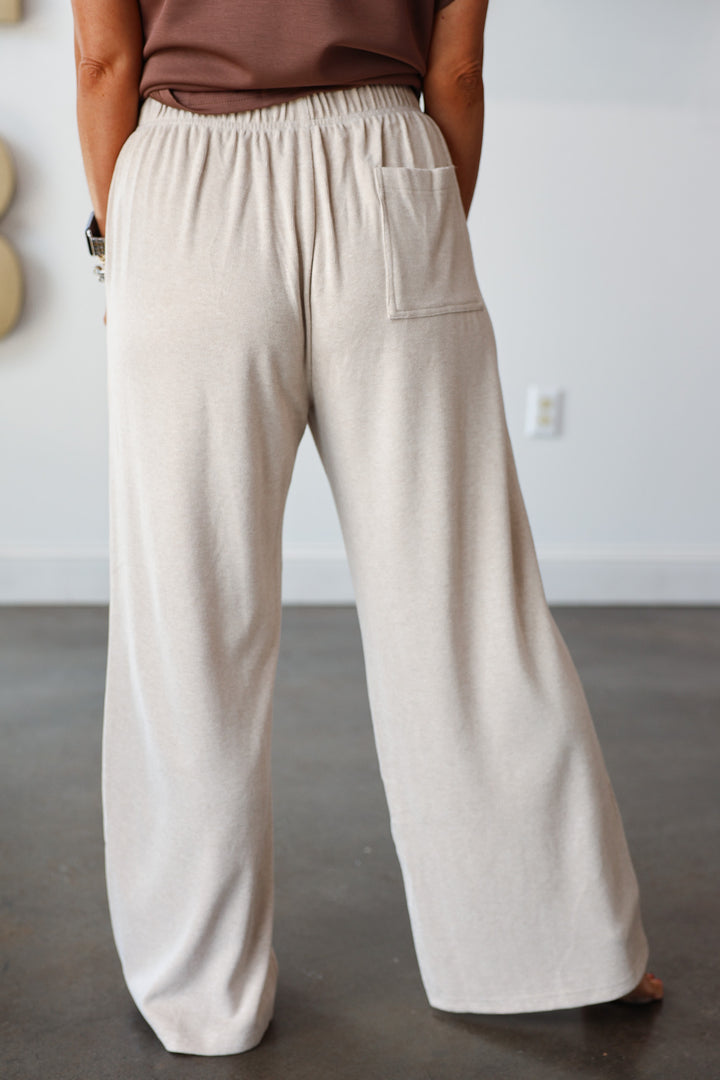 Soft Knit Pants - Taupe