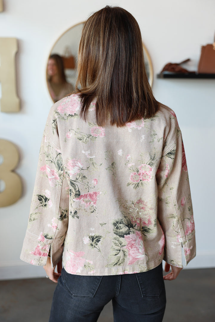 Floral Denim Jacket