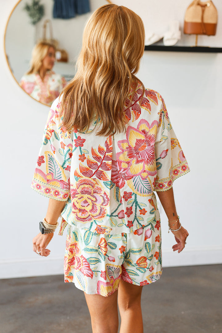 Printed Short Sleeve Top