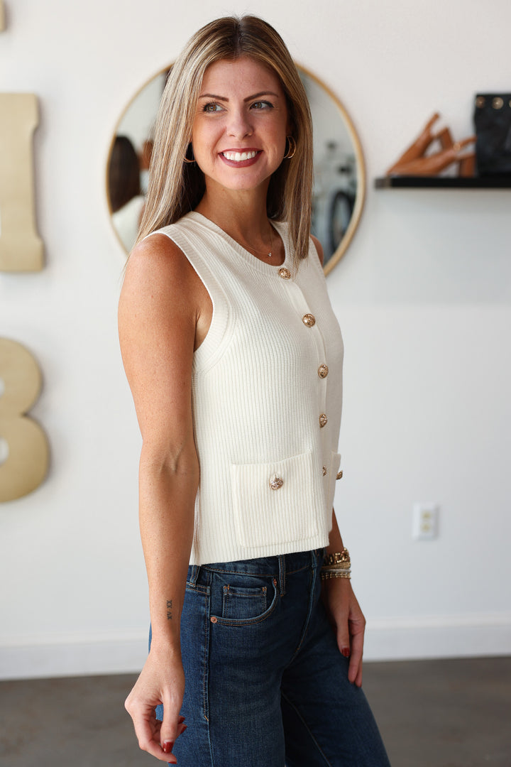 Steve Madden Aliya Top - Cream