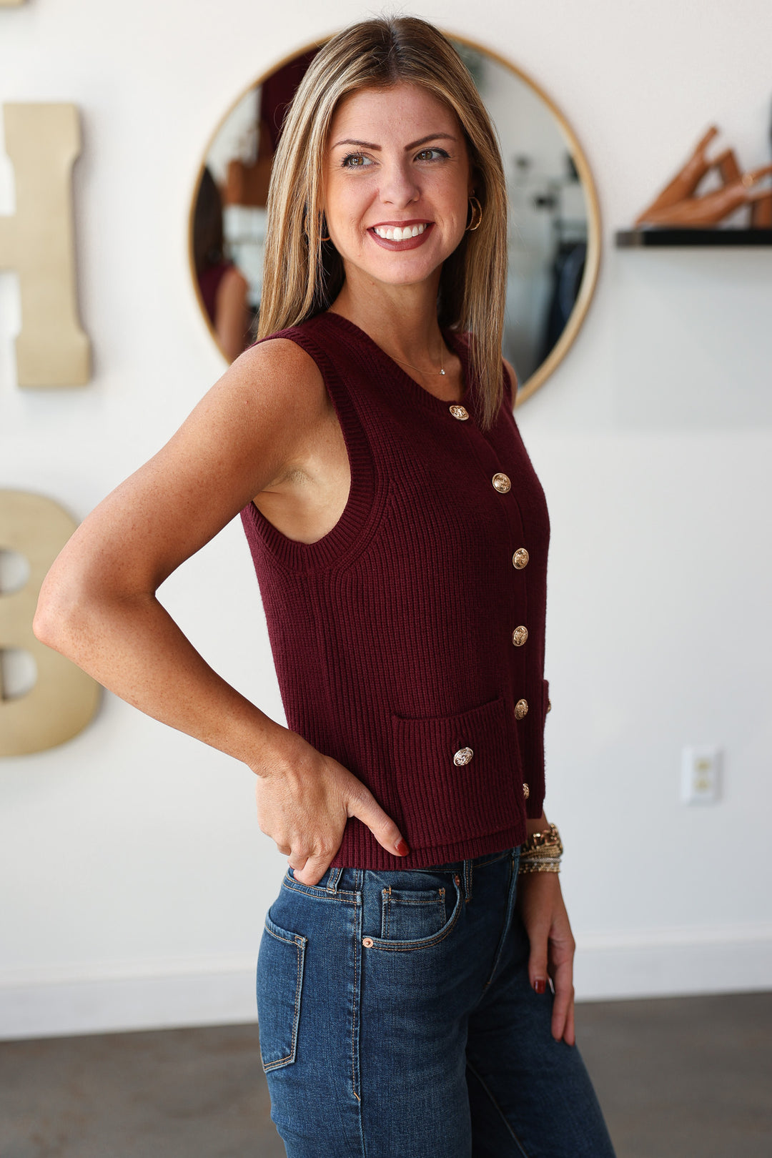 Steve Madden Aliyah Top - Wine