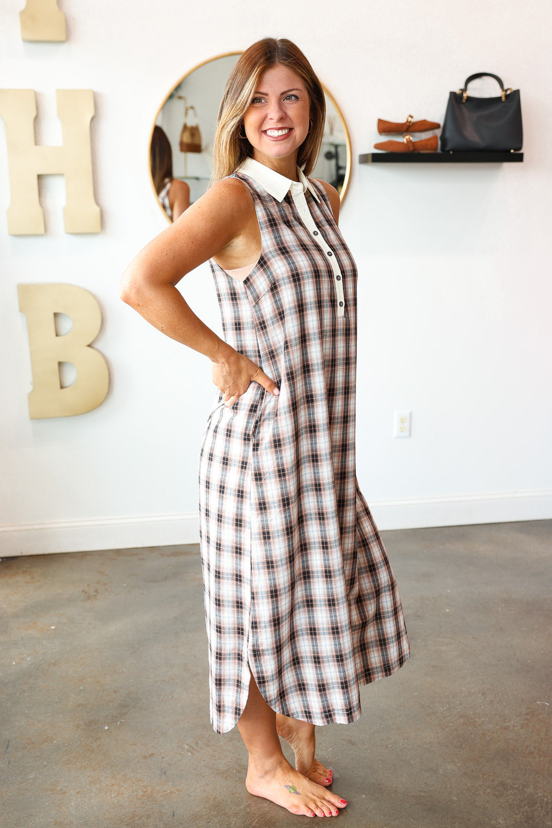 Plaid Maxi Dress