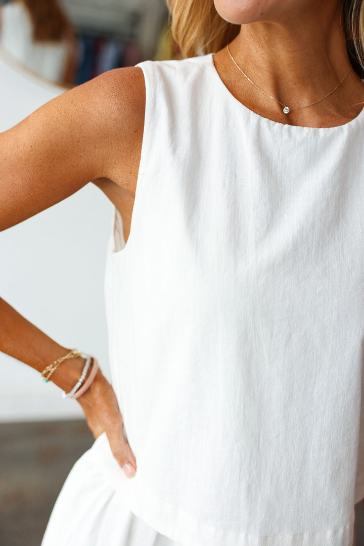 Overlay Midi Dress - Off White