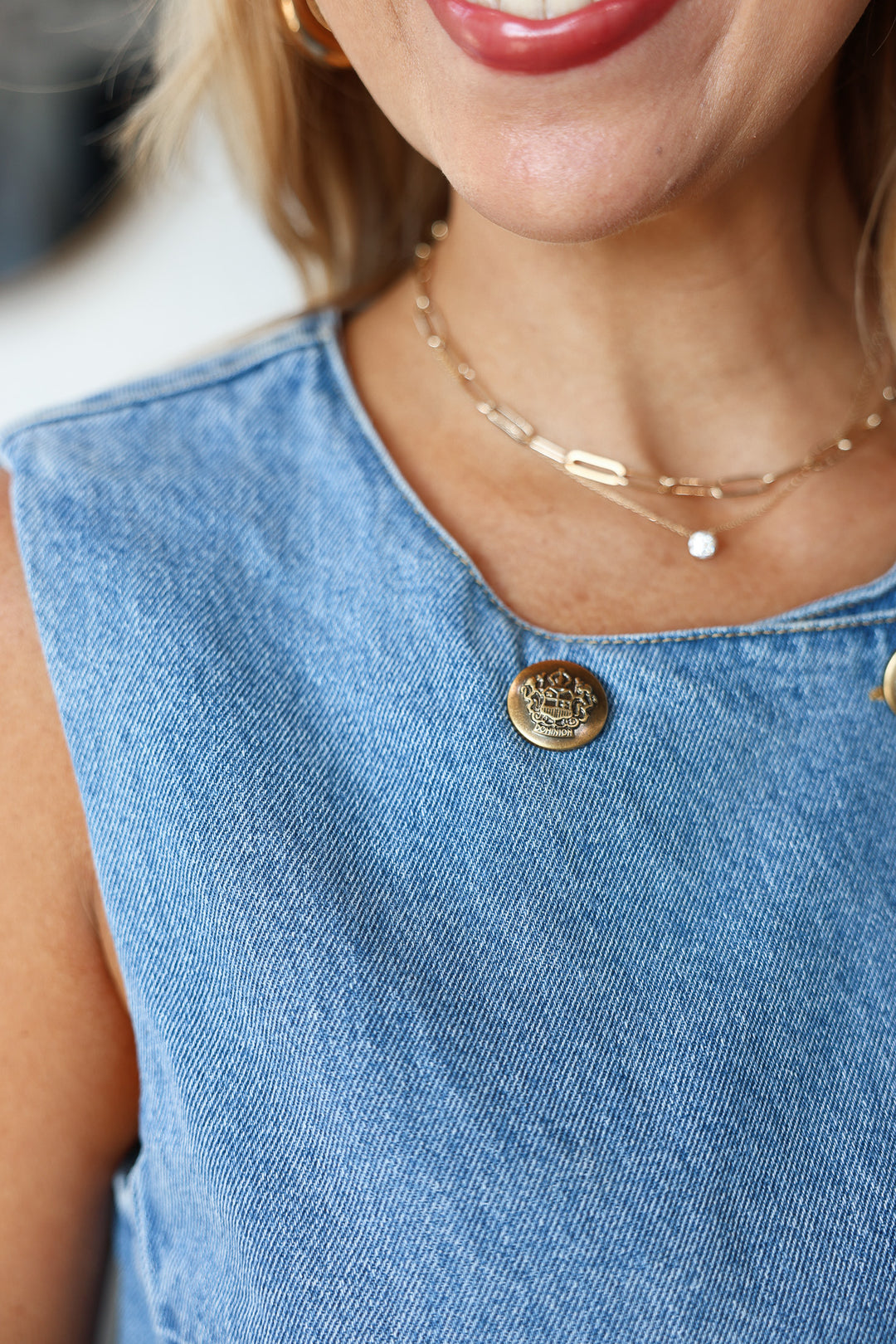 Steve Madden Brea Vest - Denim