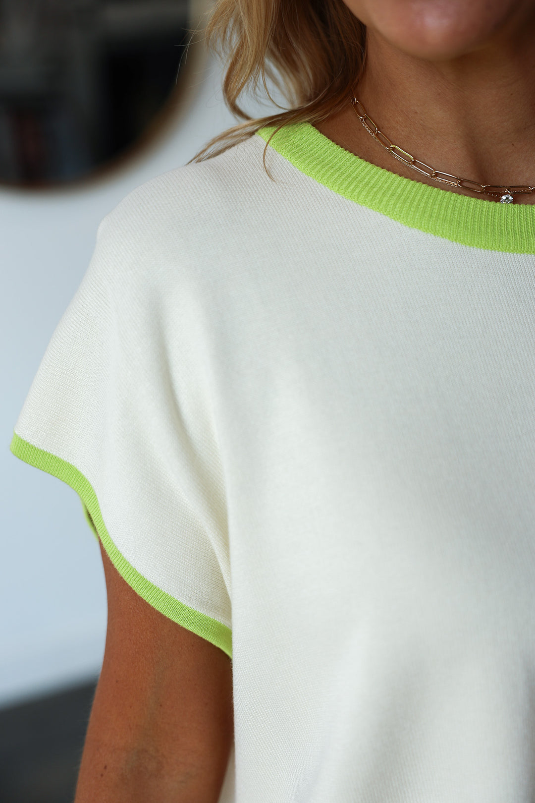 Relaxed Knit Top - Cream