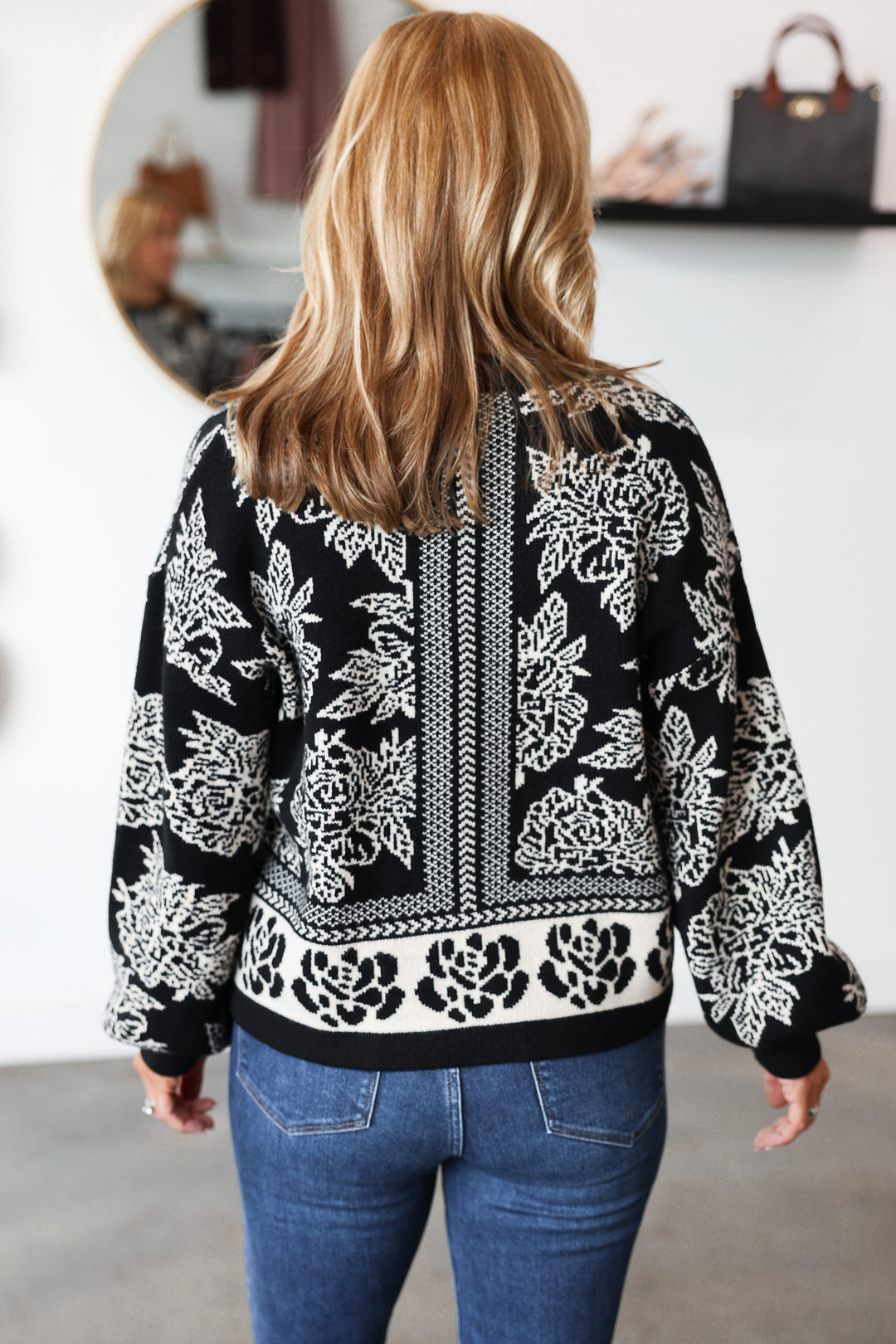 Printed Sweater - Black