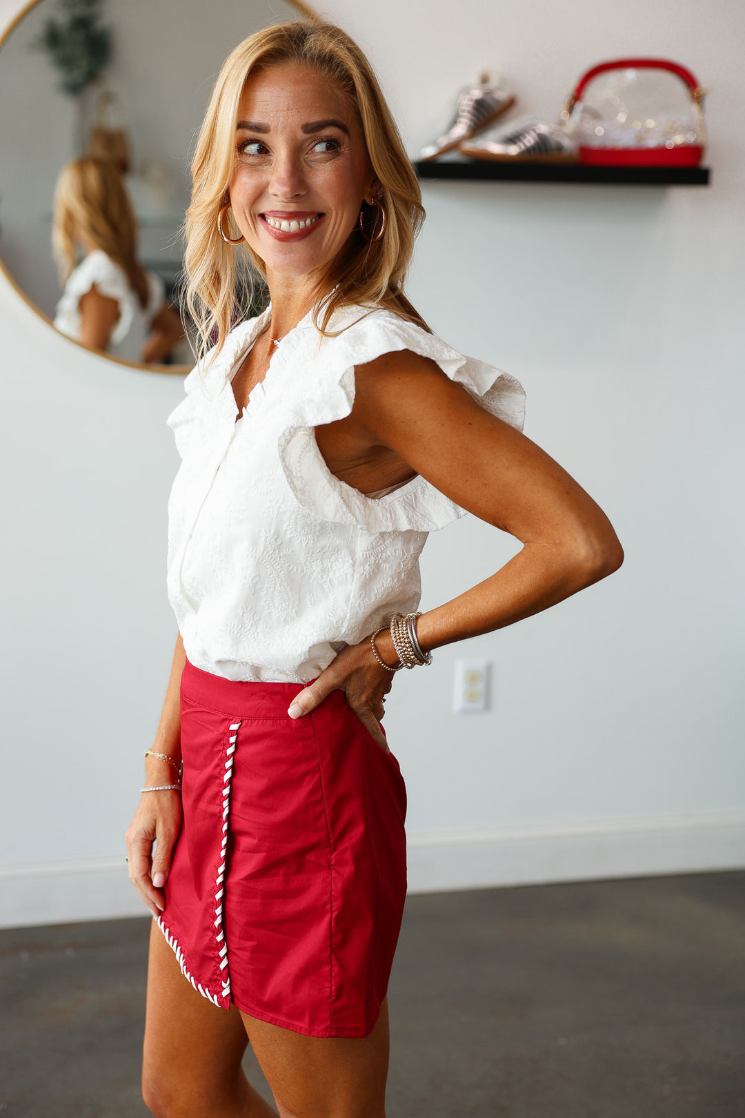 Embroidered Top - White