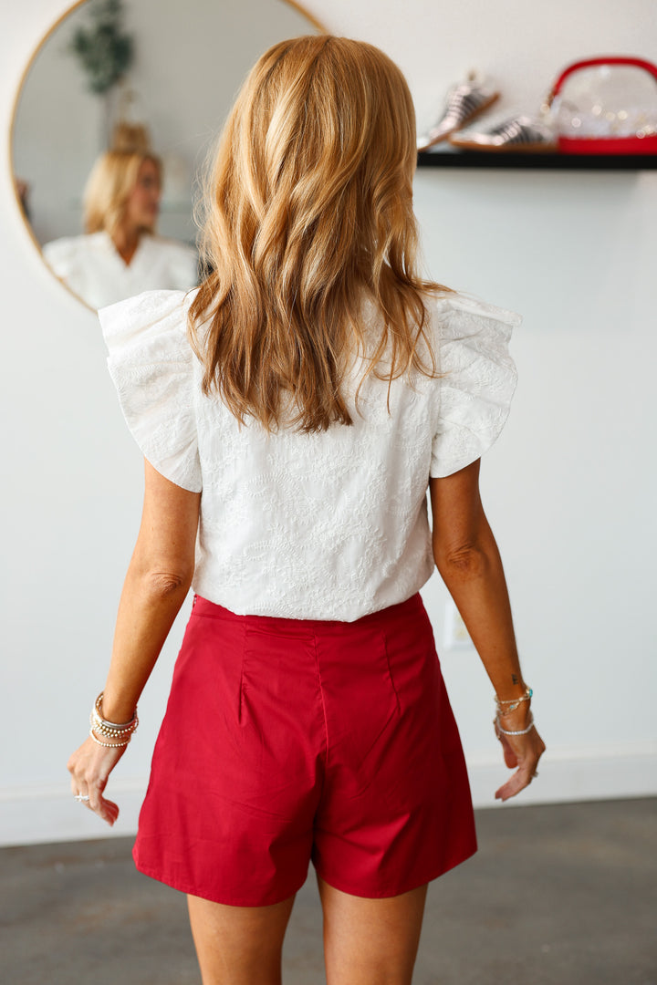 Embroidered Top - White