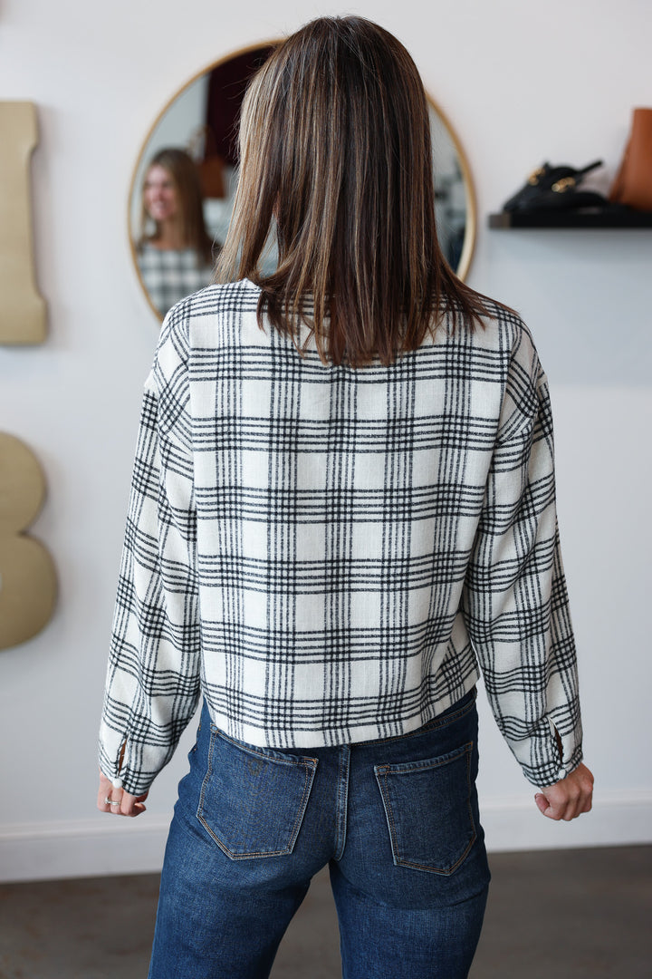 Plaid Long Sleeve Top