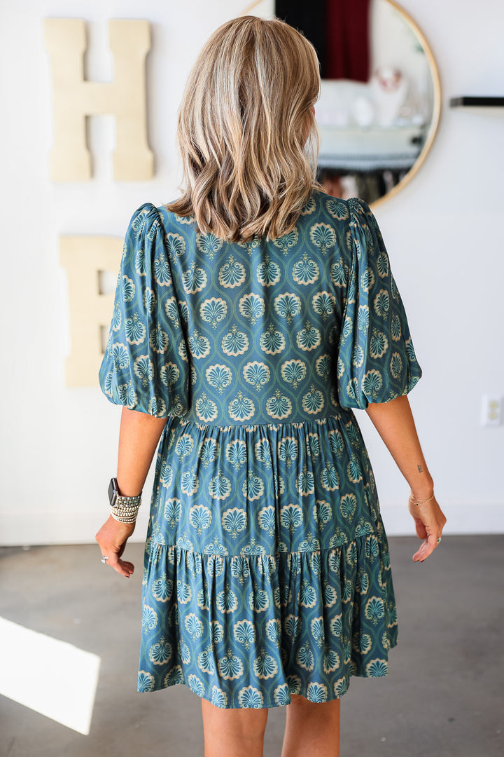 Tiered Printed Dress