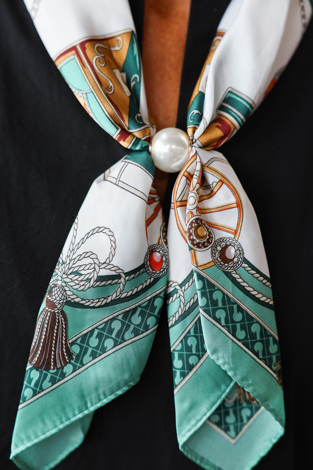 Pearl Magnetic Scarf - Green