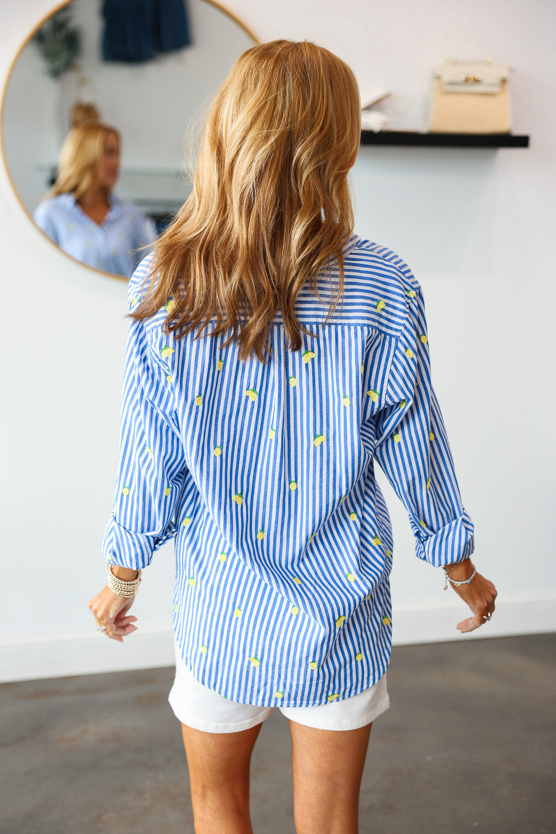 Dear John Embroidered Lolita Button Down - Lemon