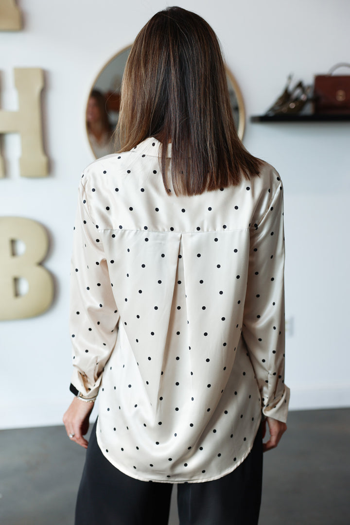 Polka Dot Button Down