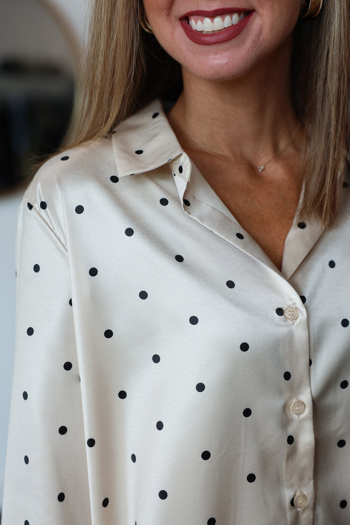 Polka Dot Button Down