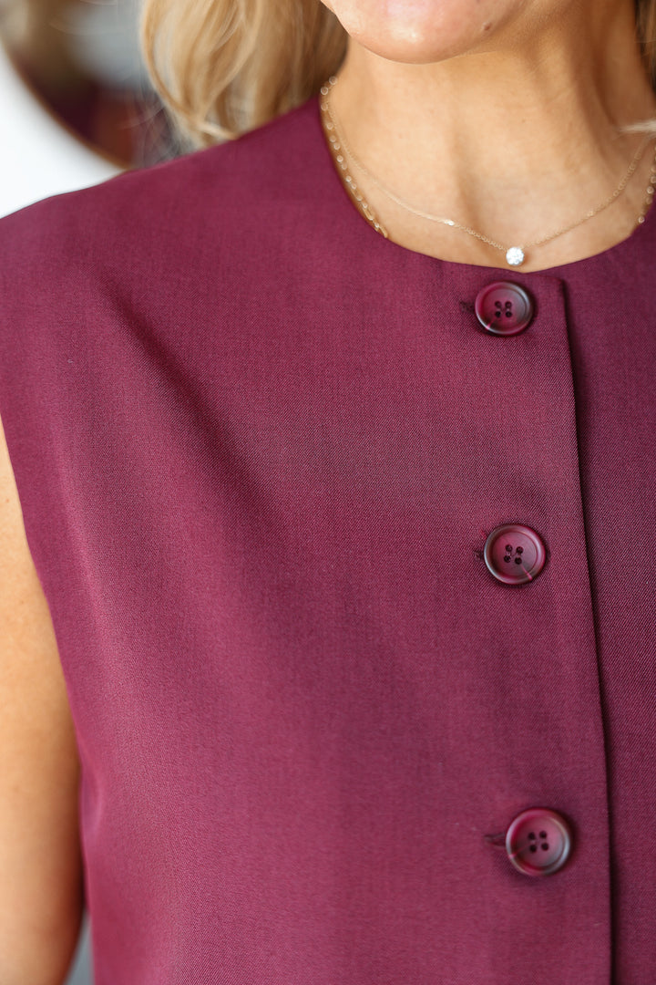 Steve Madden Alessa Top - Dark Red