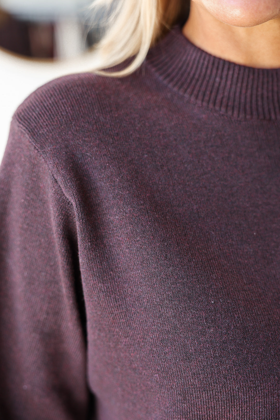 Dressy Knit Sweater - Espresso