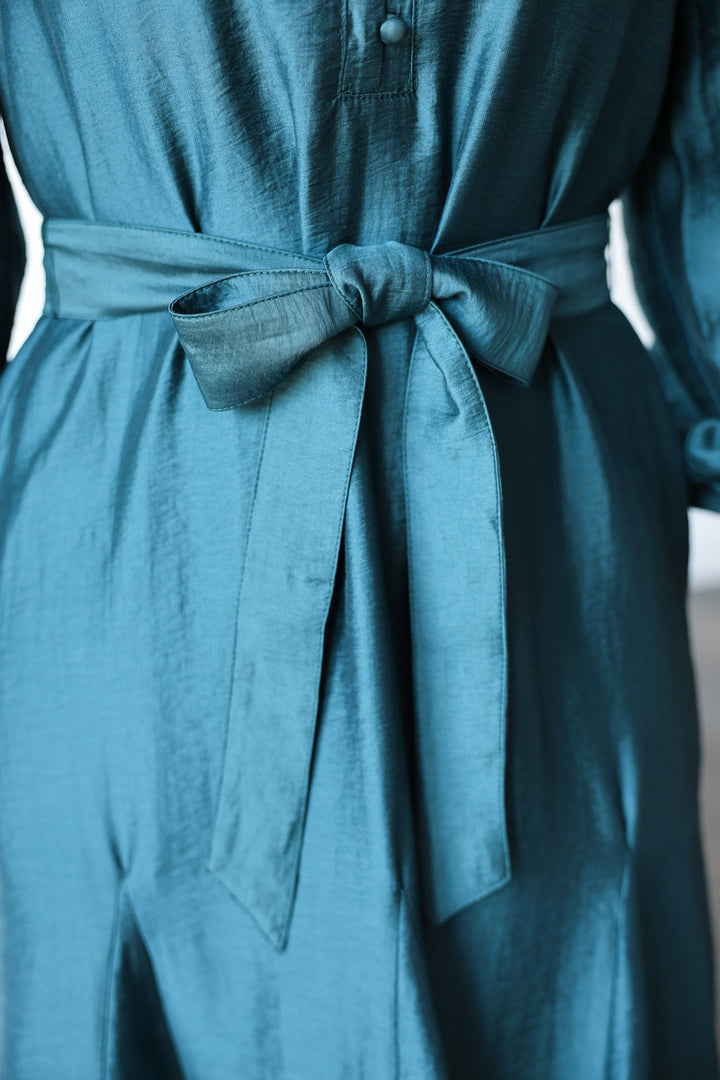 Embroidered Detail Dress - Dark Teal