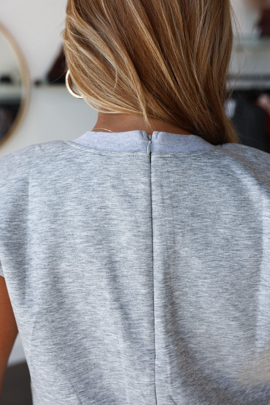 Scuba Tie Waist Jumpsuit - Heather Gray