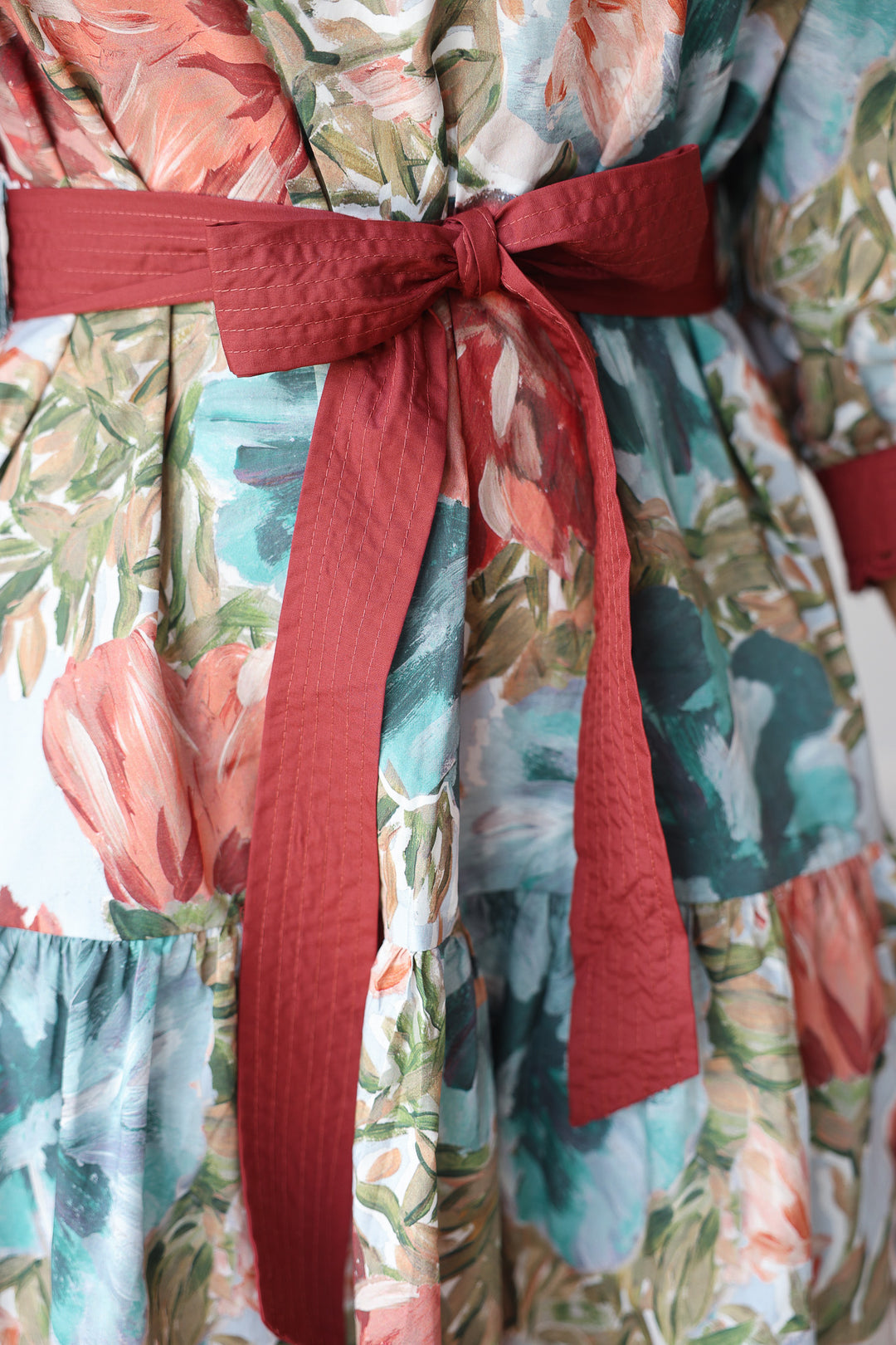 Tie Waist Floral Dress