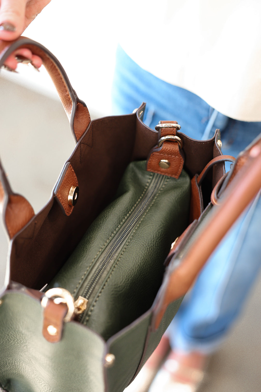 Cameron 3-in-1 Handbag - Olive