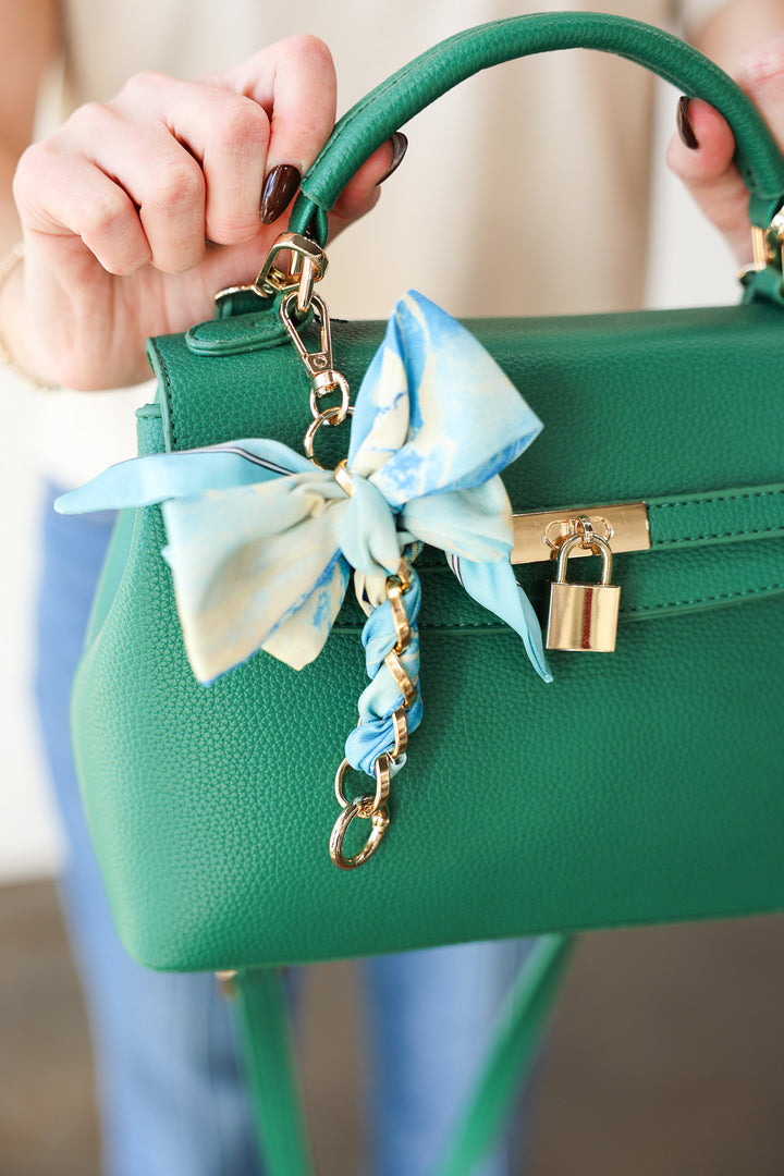 Bow Bag Charm - Light Blue