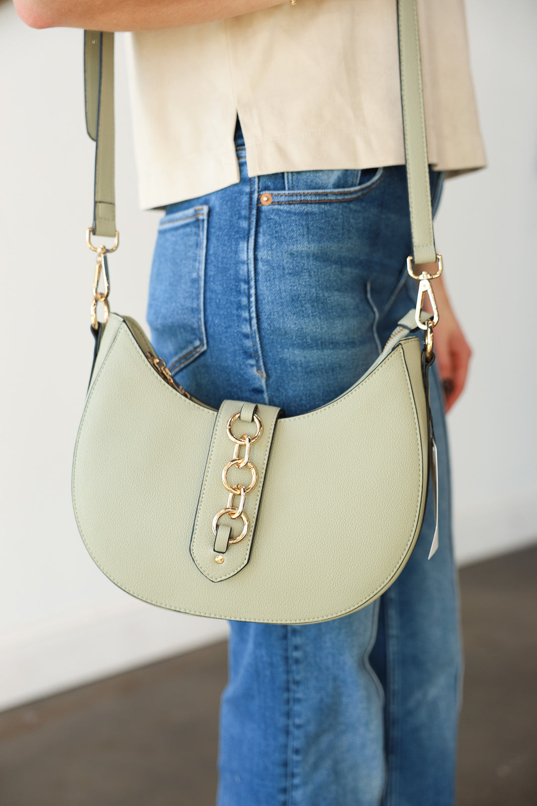 Half Moon Crossbody - Sage