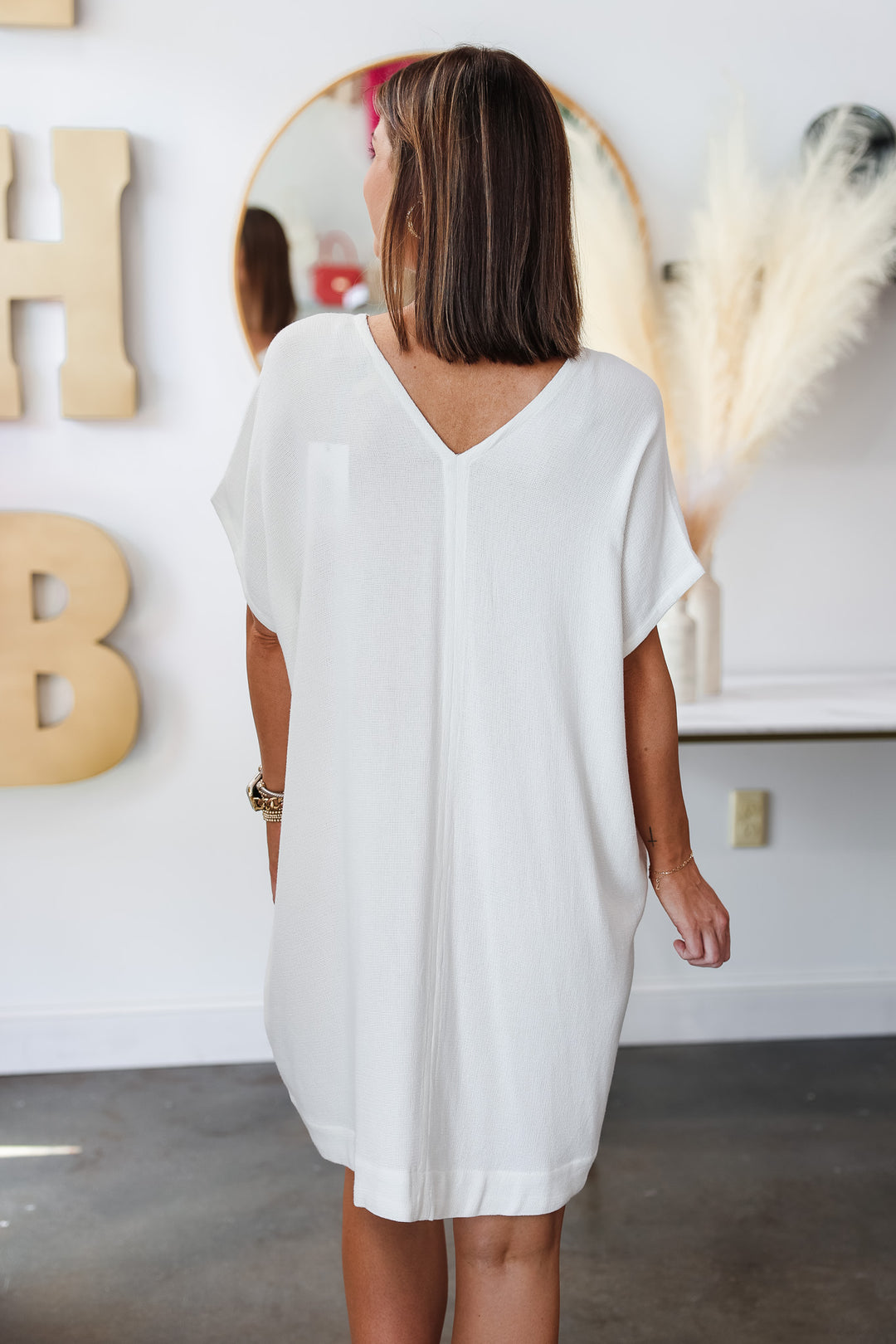 Casual Pockets Dress - Off White