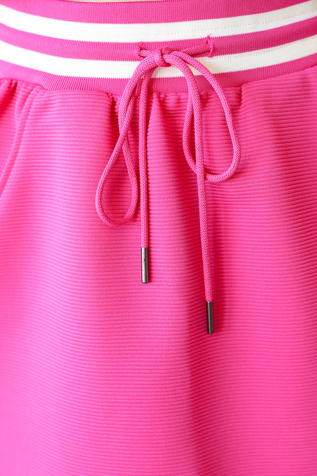 Contrast Trim Sporty Skirt - Pink