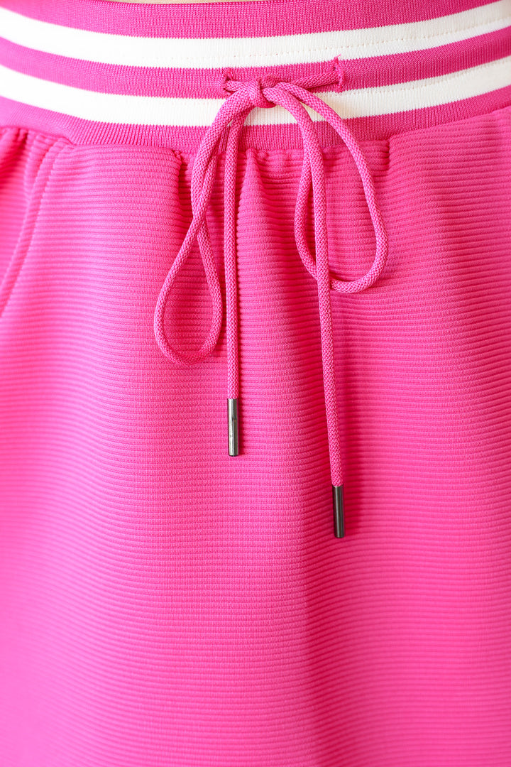 Contrast Trim Sporty Skirt - Pink