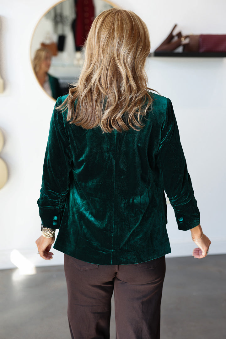 Velvet Blazer - Hunter