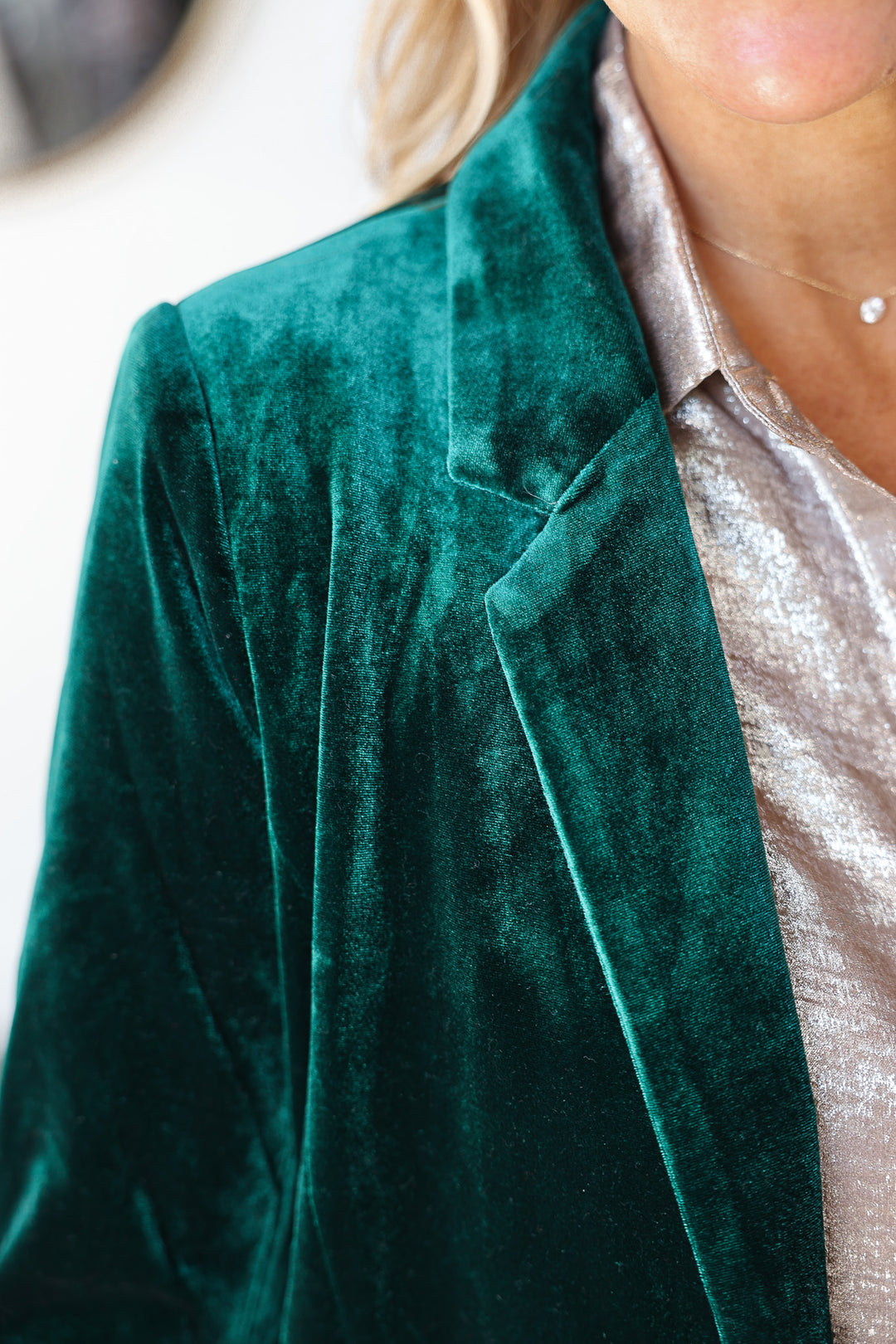 Velvet Blazer - Hunter