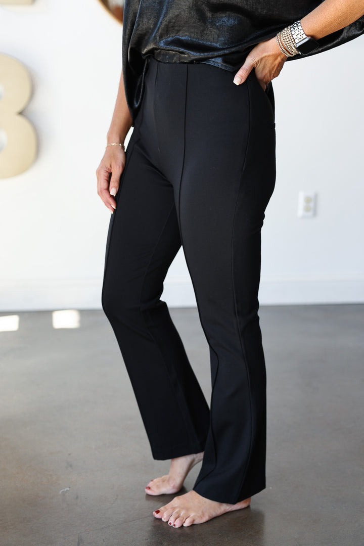 Ponte Flare Pants - Black