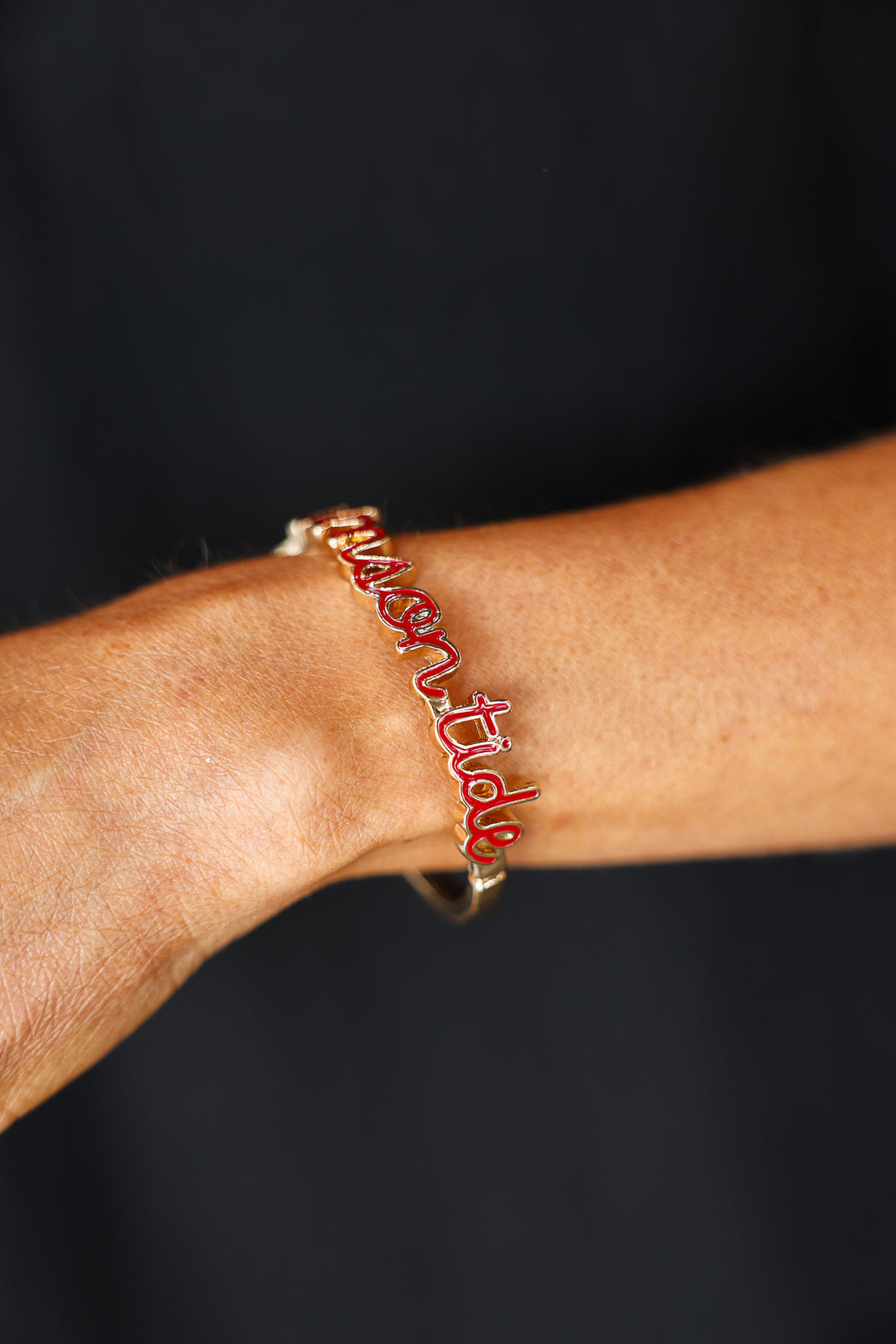 Crimson Tide Hinge Bangle Bracelet