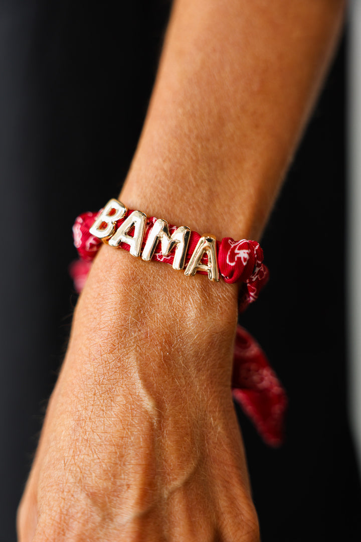 Alabama Bandana Slider Bracelet