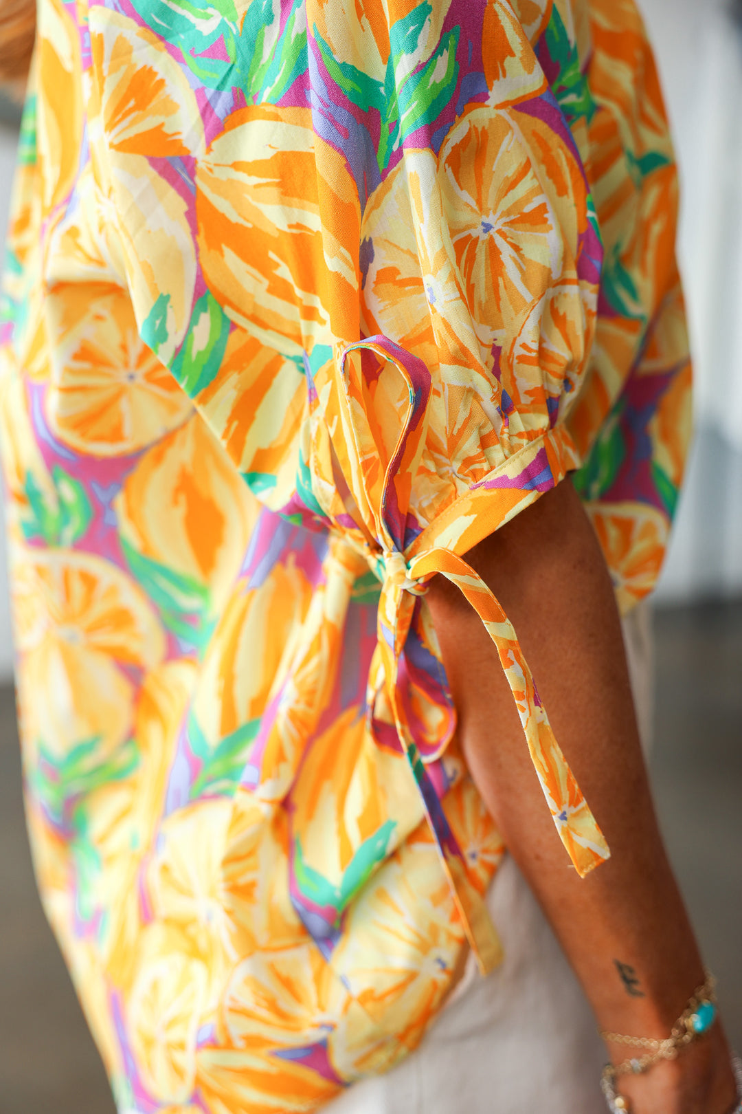 Fruit Print Cotton Top
