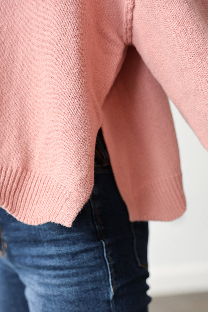 Front Pocket Sweater - Dusty Pink