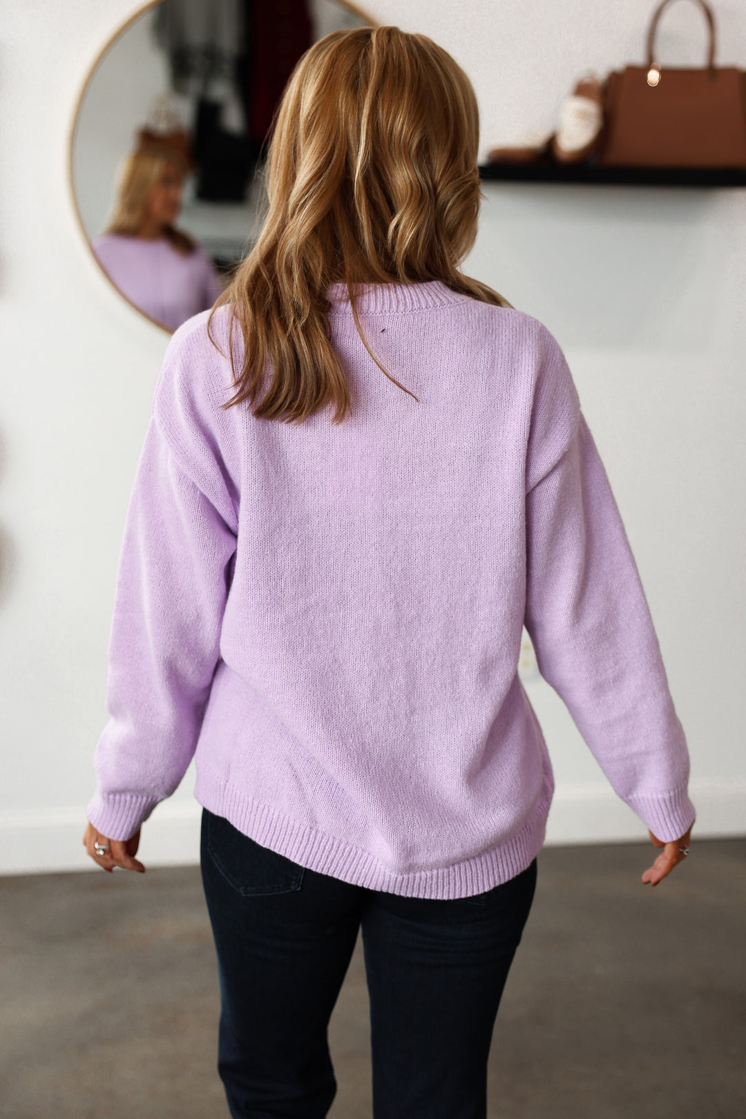 Front Seam Sweater - Lavender