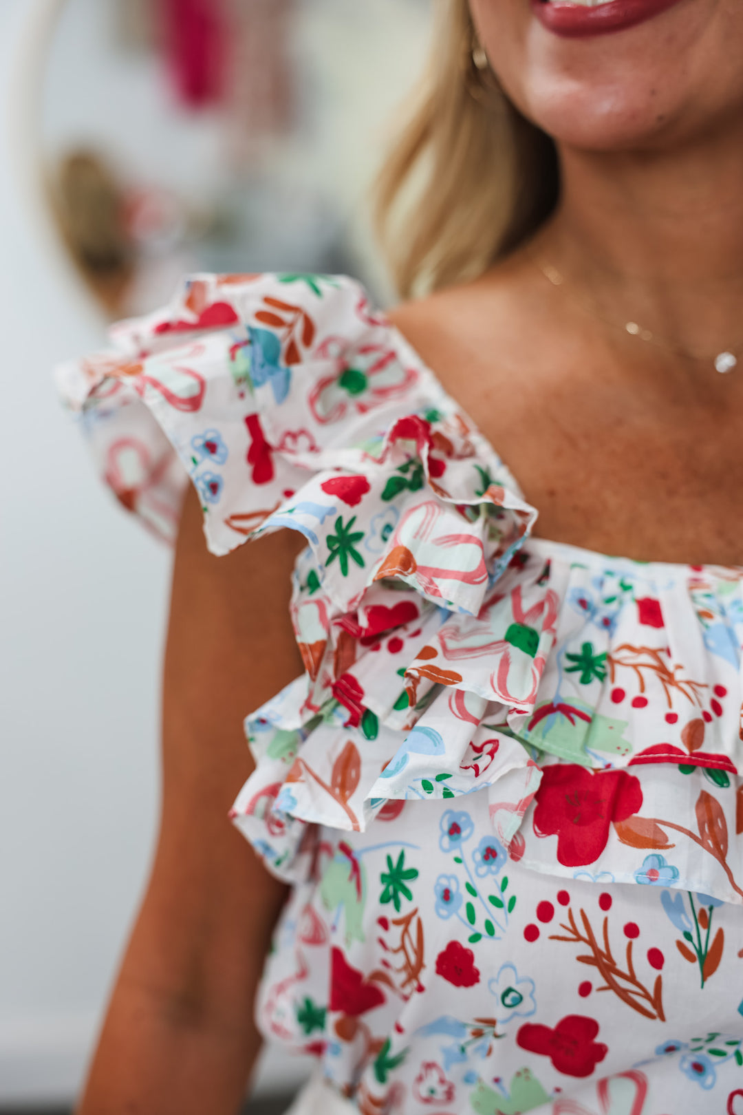 Ruffle Shoulder Tank