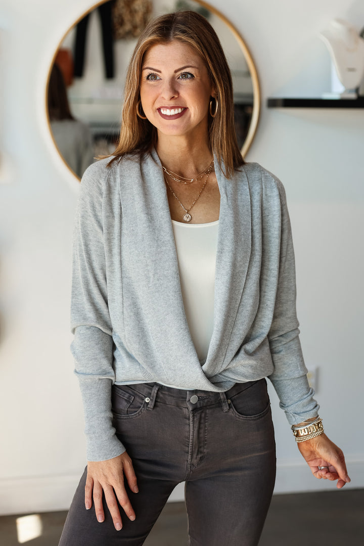 Sweater Cardigan - Light Grey