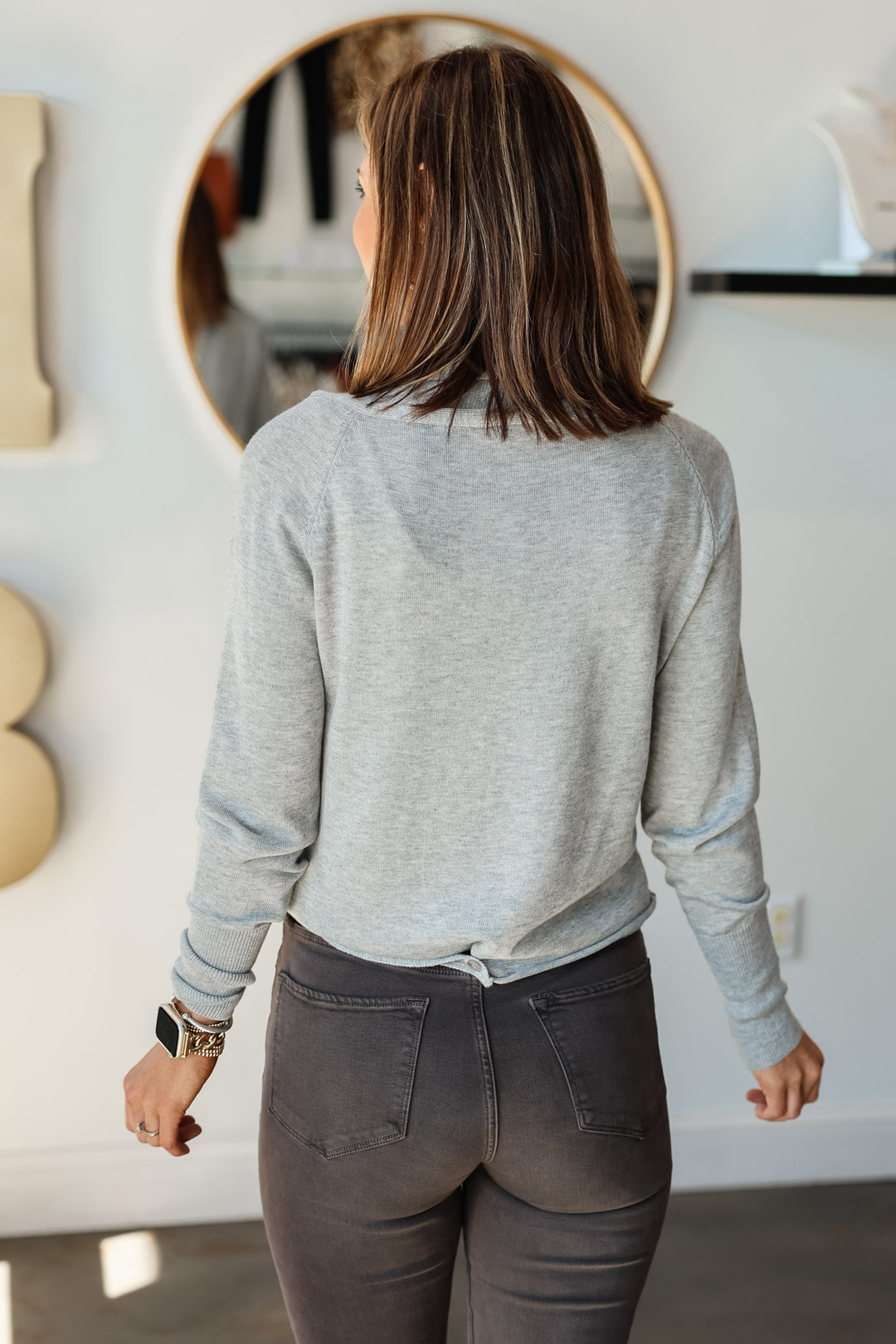 Sweater Cardigan - Light Grey