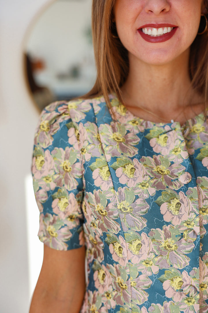 Floral Jacquard Top