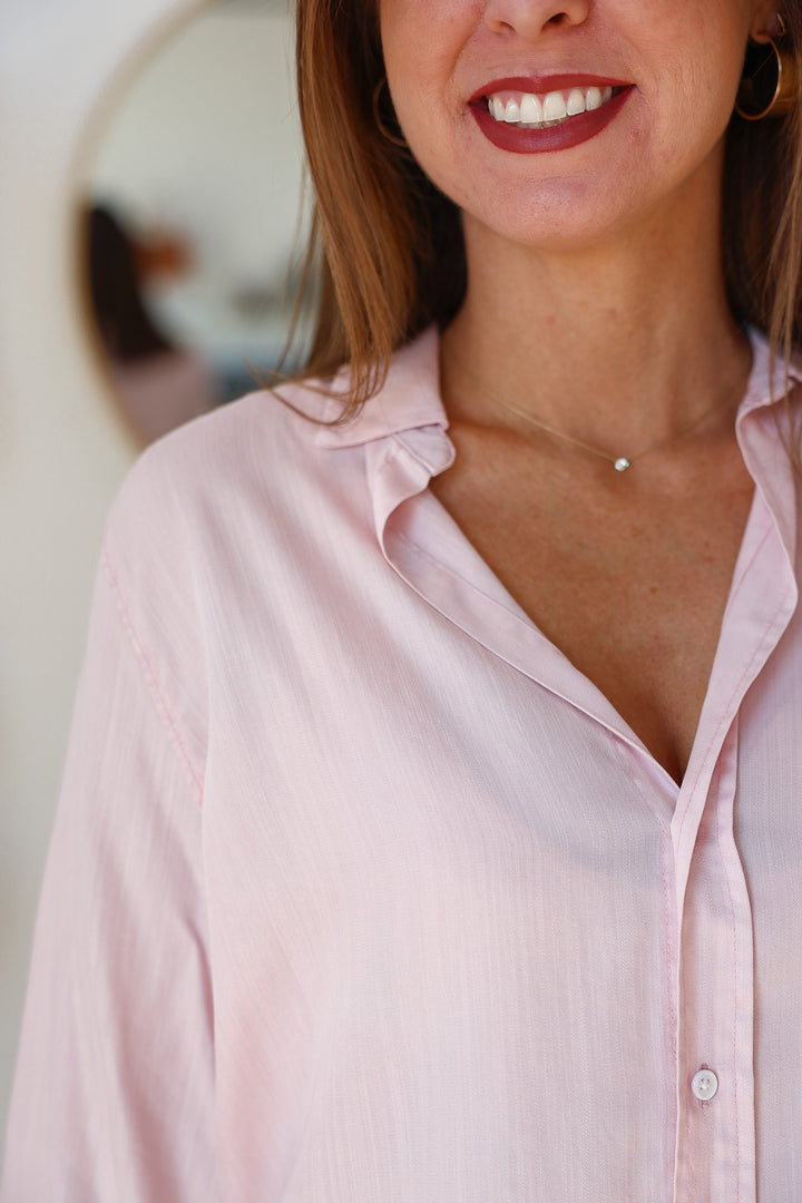 Dear John Galina Button Down Top - Pale Lilac