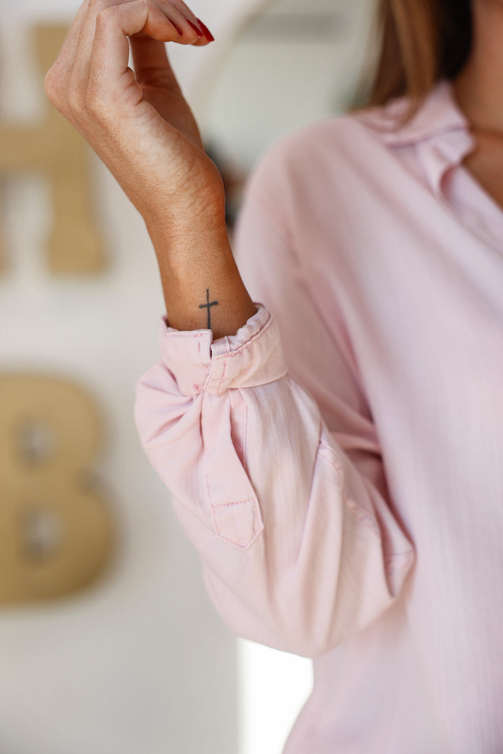 Dear John Galina Button Down Top - Pale Lilac