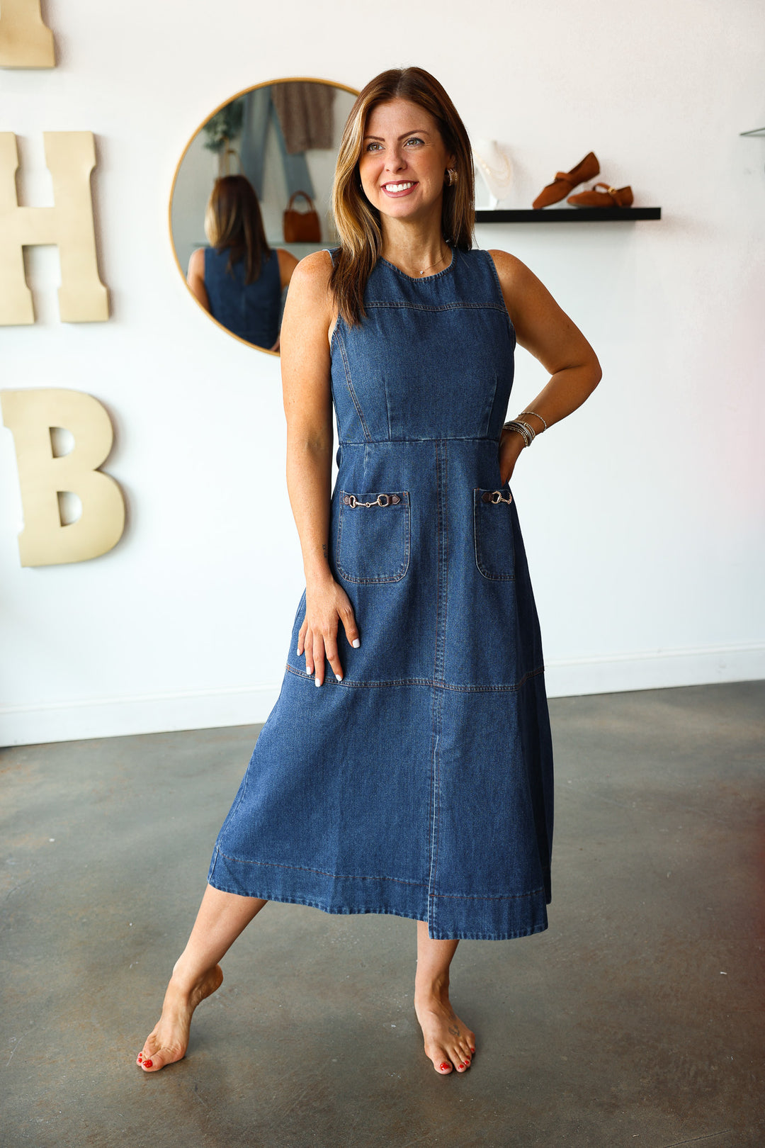 Denim Midi Dress