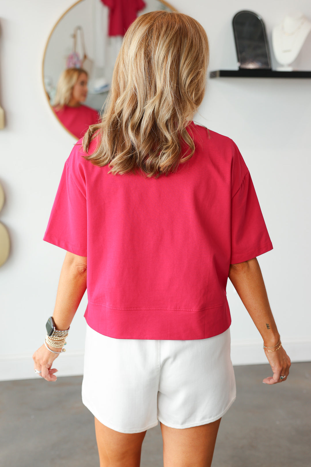 Boxy Tee - Fuchsia
