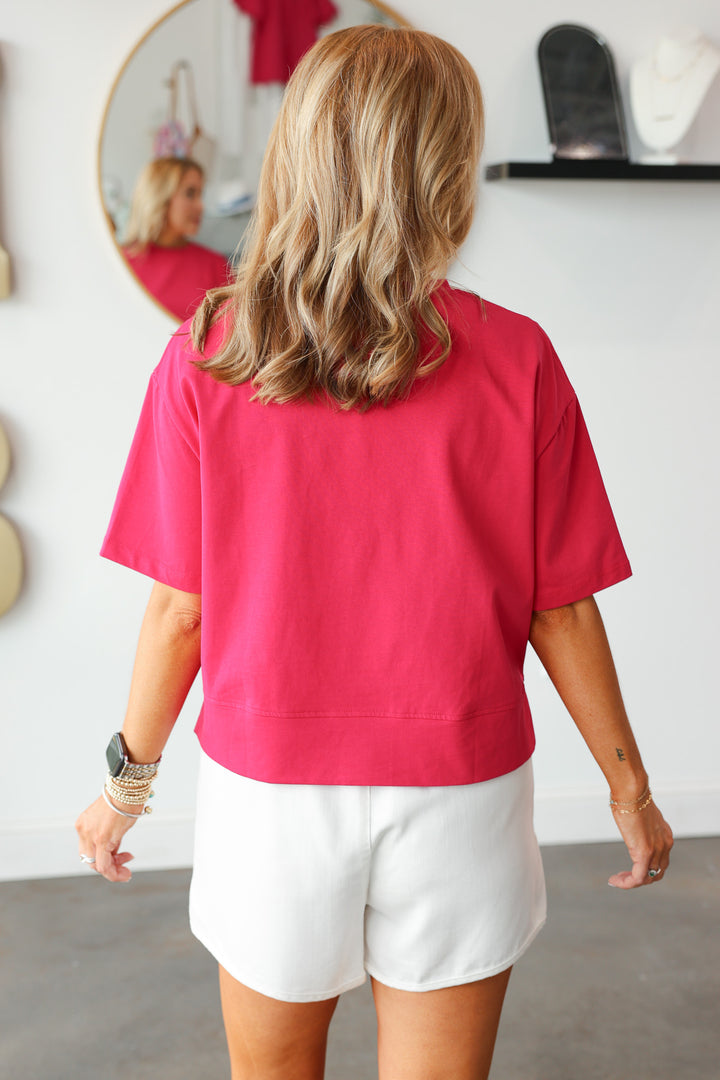 Boxy Tee - Fuchsia